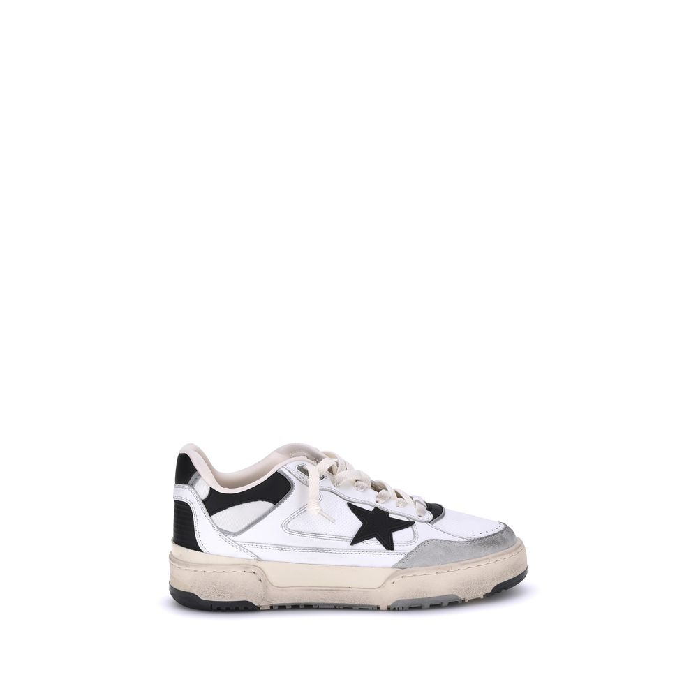 Golden Goose White Calf Leather Bos Taurus Chunky Sneakers by Golden Goose outlet now on sale