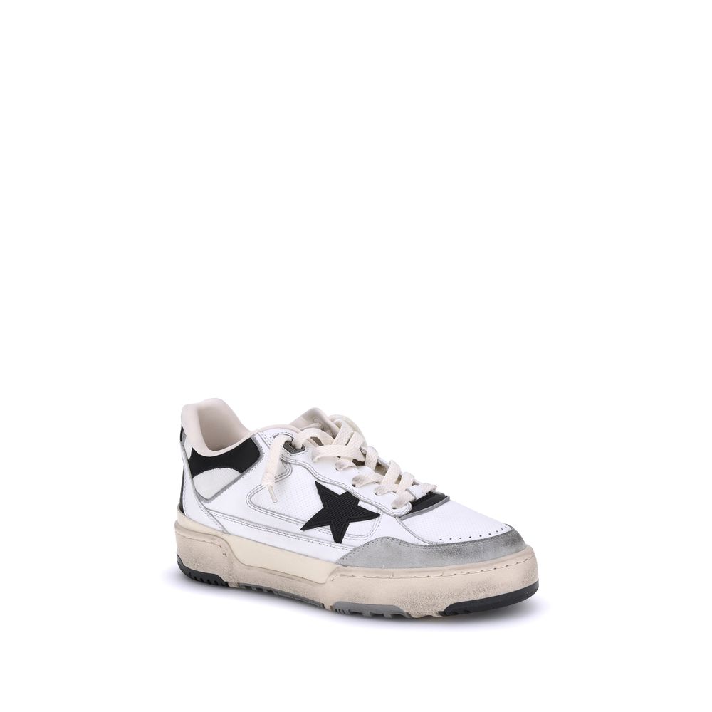 Golden Goose White Calf Leather Bos Taurus Chunky Sneakers by Golden Goose outlet now on sale
