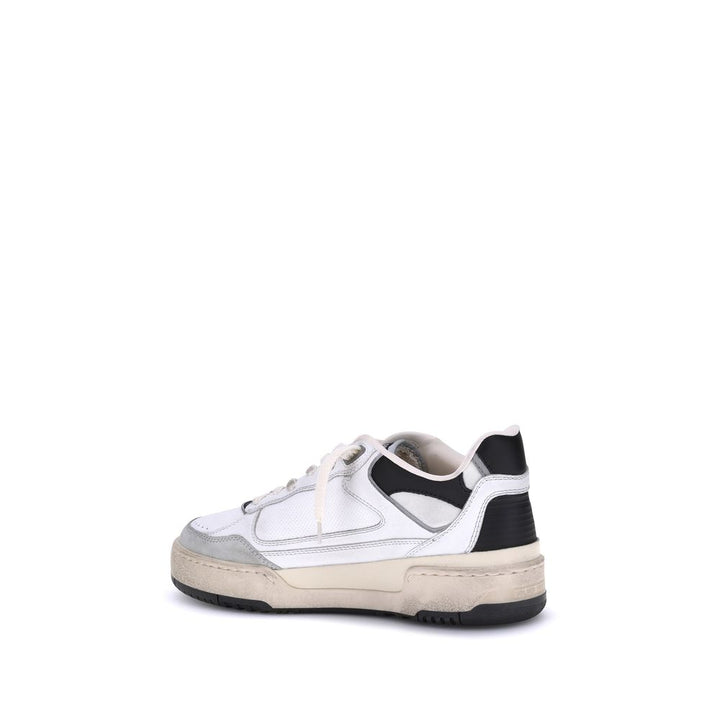 Golden Goose White Calf Leather Bos Taurus Chunky Sneakers by Golden Goose outlet now on sale
