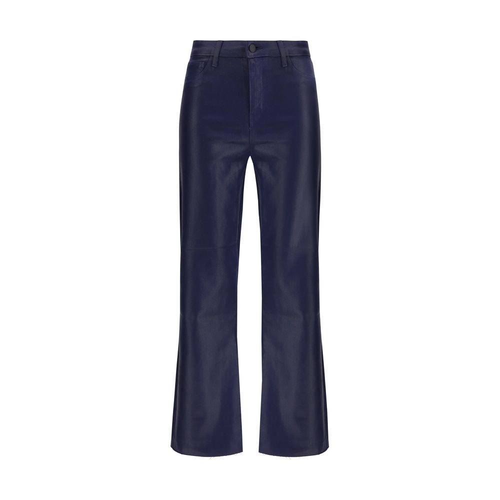L'Agence Blue Cotton High-Waisted Jean by L'Agence outlet now on sale