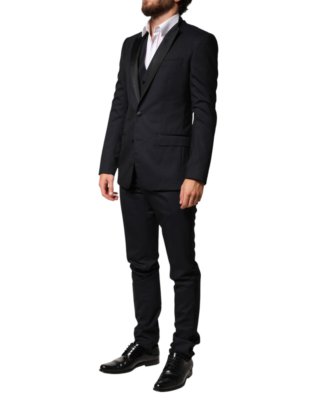 Dolce & Gabbana Black Wool Single Breasted 3 Piece Men Suit by Dolce & Gabbana outlet now on sale
