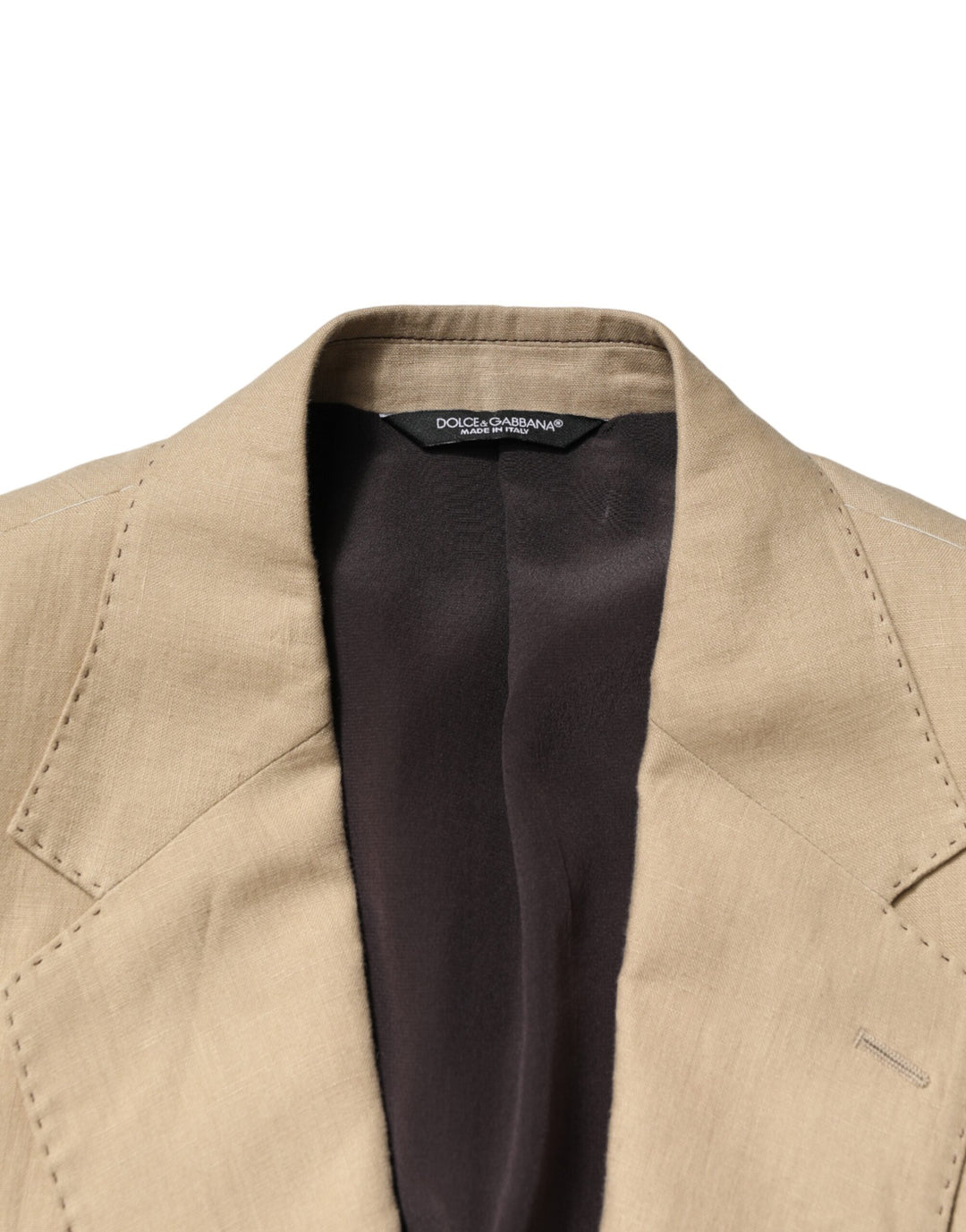 Dolce & Gabbana Beige Linen Single Breasted 2 Piece Suit by Dolce & Gabbana outlet now on sale