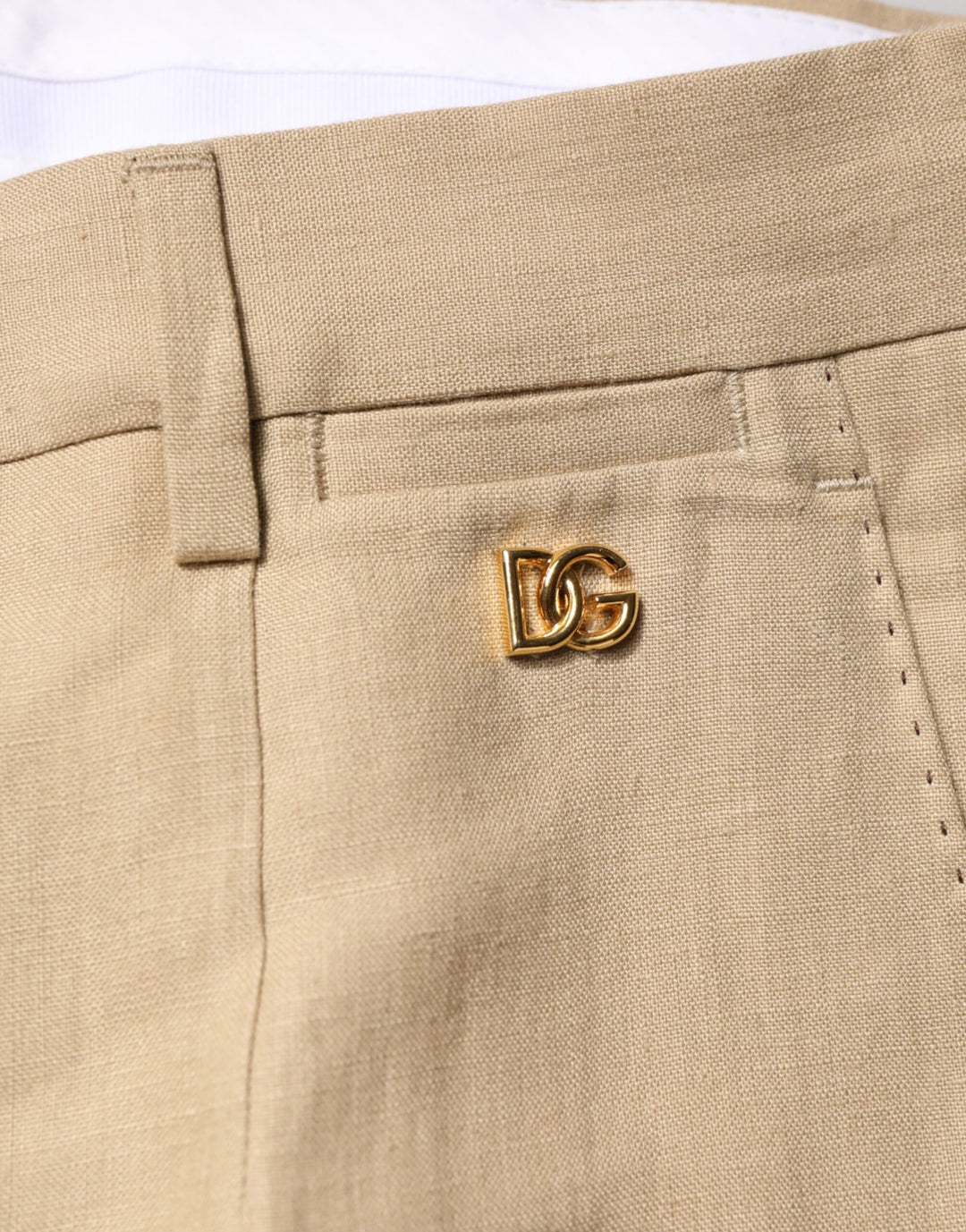 Dolce & Gabbana Beige Linen Single Breasted 2 Piece Suit by Dolce & Gabbana outlet now on sale