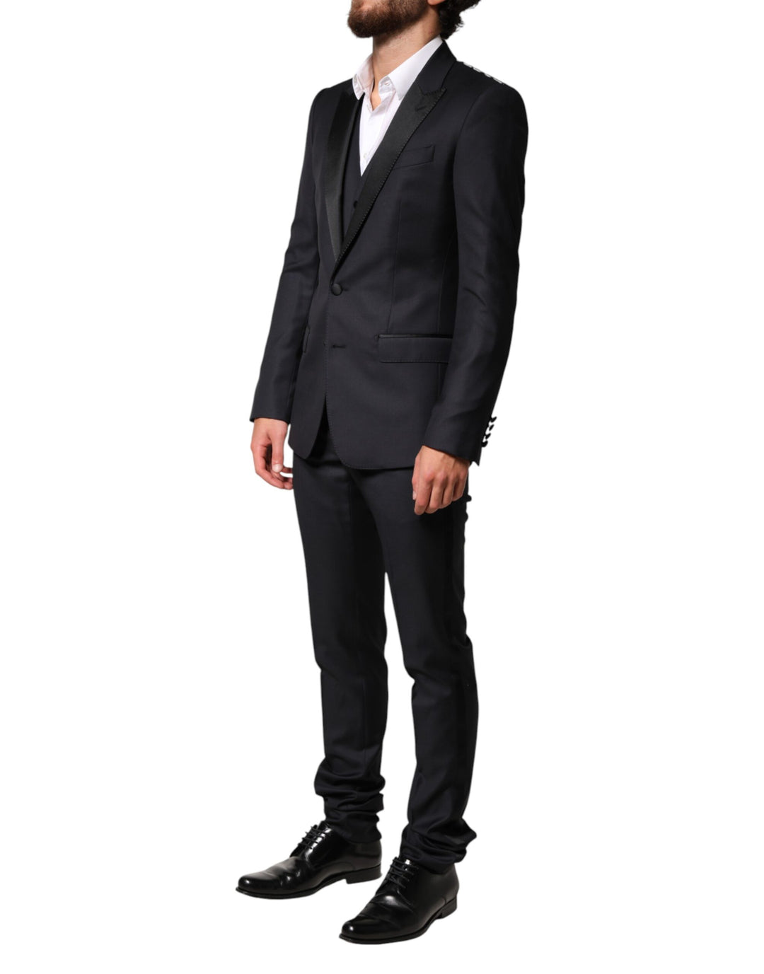 Dolce & Gabbana Black Wool Single Breasted 3 Piece Men Suit by Dolce & Gabbana outlet now on sale
