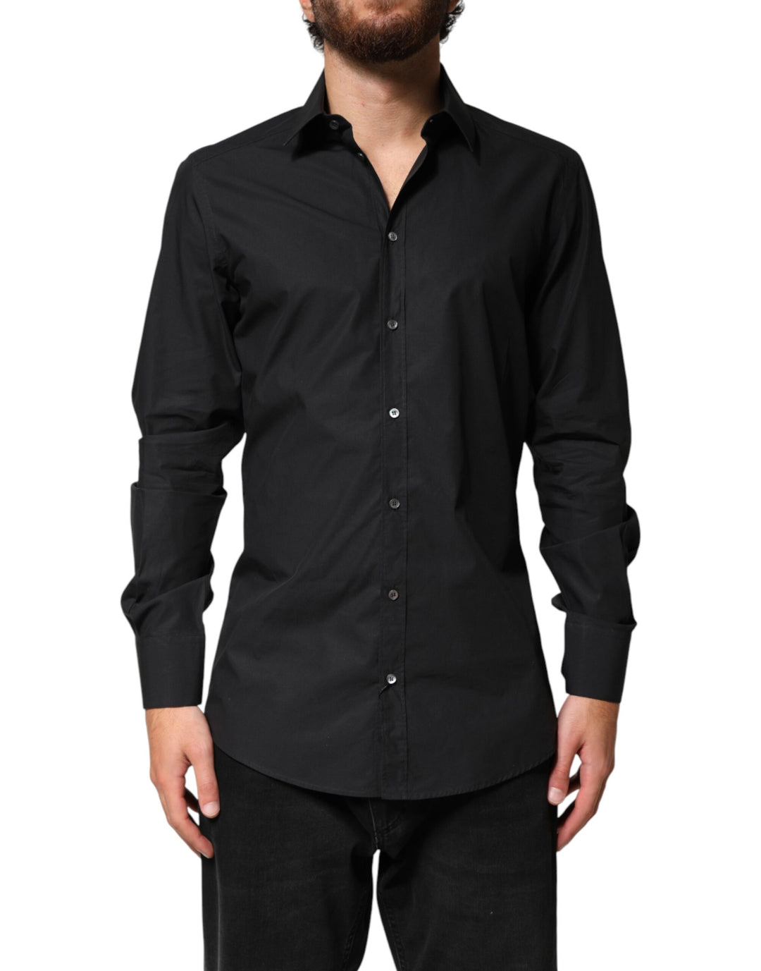 Dolce &amp; Gabbana Black GOLD Cotton Men Dress Formal Shirt by Dolce &amp; Gabbana outlet now on sale