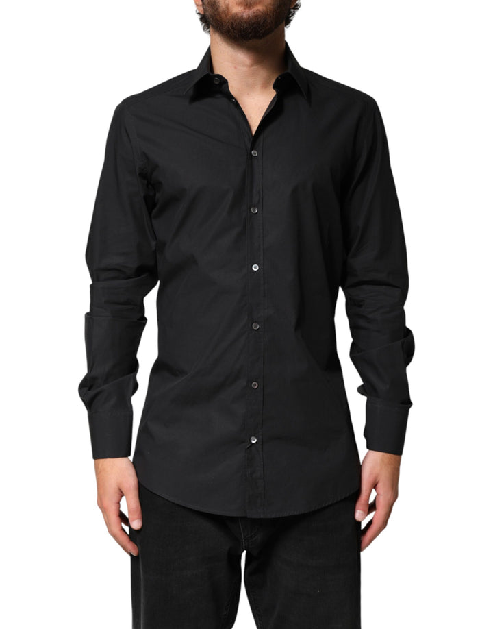 Dolce &amp; Gabbana Black GOLD Cotton Men Dress Formal Shirt by Dolce &amp; Gabbana outlet now on sale