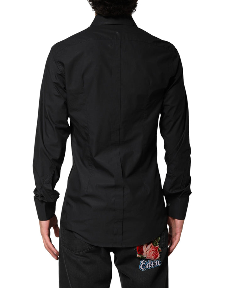 Dolce &amp; Gabbana Black GOLD Cotton Men Dress Formal Shirt by Dolce &amp; Gabbana outlet now on sale