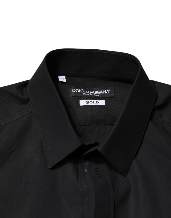 Dolce &amp; Gabbana Black GOLD Cotton Men Dress Formal Shirt by Dolce &amp; Gabbana outlet now on sale