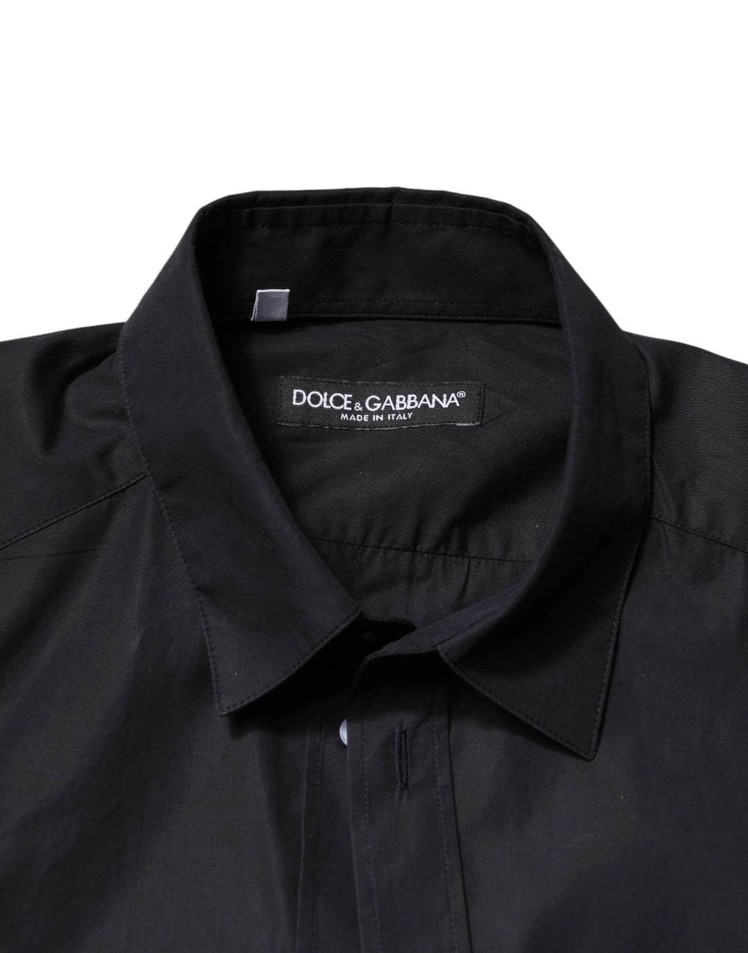 Dolce &amp; Gabbana Sample Sale Dolce &amp; Gabbana Black Cotton Long Sleeves Dress Formal Shirt - | Designer outlet