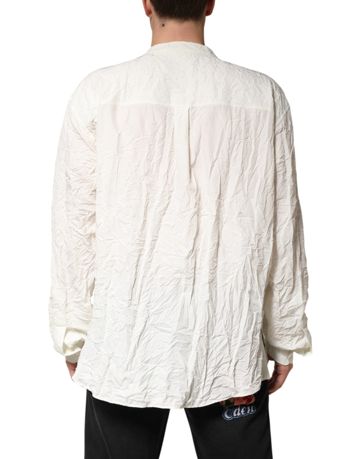 Dolce &amp; Gabbana White Cotton Men Long Sleeves Men Shirt by Dolce &amp; Gabbana outlet now on sale