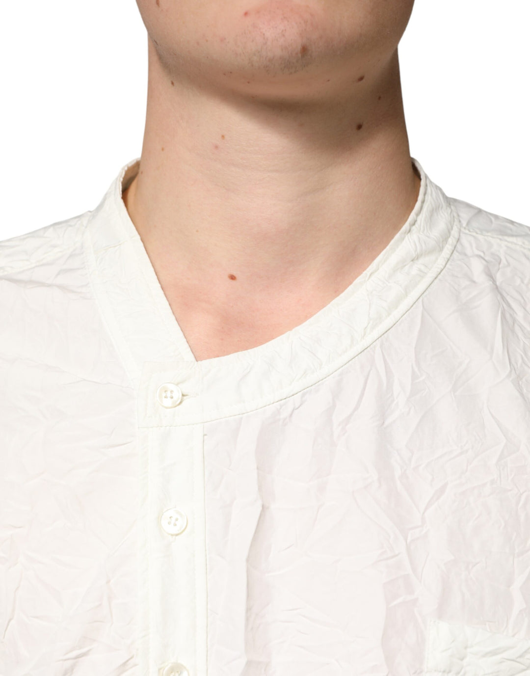 Dolce &amp; Gabbana White Cotton Men Long Sleeves Men Shirt by Dolce &amp; Gabbana outlet now on sale
