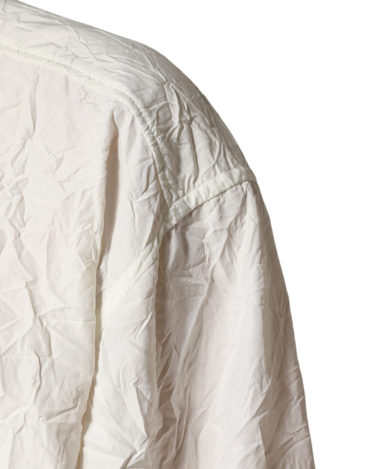 Dolce &amp; Gabbana White Cotton Men Long Sleeves Men Shirt by Dolce &amp; Gabbana outlet now on sale