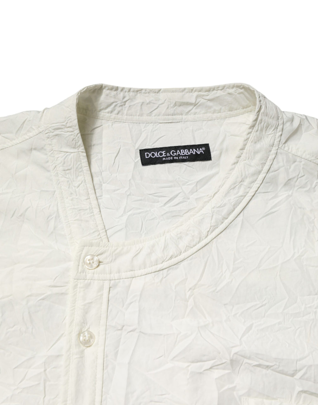 Dolce &amp; Gabbana White Cotton Men Long Sleeves Men Shirt by Dolce &amp; Gabbana outlet now on sale