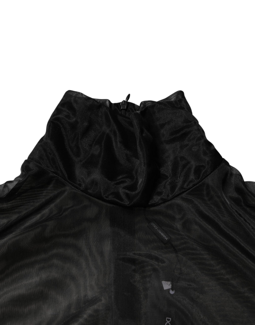 Dolce &amp; Gabbana Black Sheer Long Sleeves Turtleneck Top by Dolce &amp; Gabbana outlet now on sale