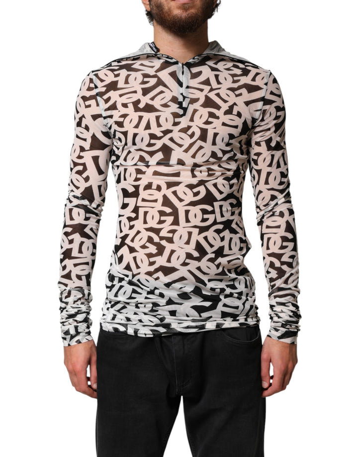 Dolce &amp; Gabbana Sample Sale Dolce &amp; Gabbana White DG Logo Long Sleeves Turtleneck Top - | Designer outlet