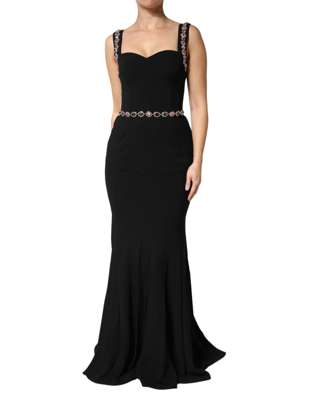 Dolce &amp; Gabbana Black Embellished Sheath MermaidGown Dress by Dolce &amp; Gabbana outlet now on sale