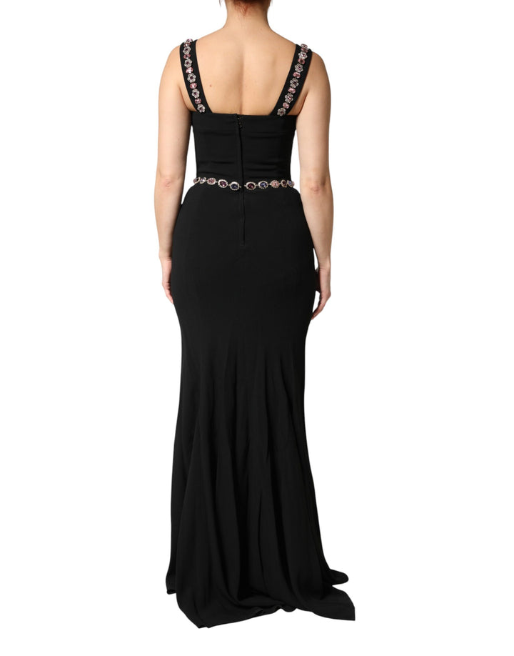 Dolce &amp; Gabbana Black Embellished Sheath MermaidGown Dress by Dolce &amp; Gabbana outlet now on sale