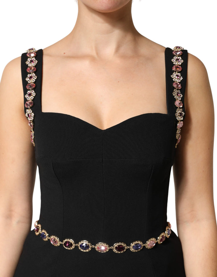 Dolce &amp; Gabbana Black Embellished Sheath MermaidGown Dress by Dolce &amp; Gabbana outlet now on sale