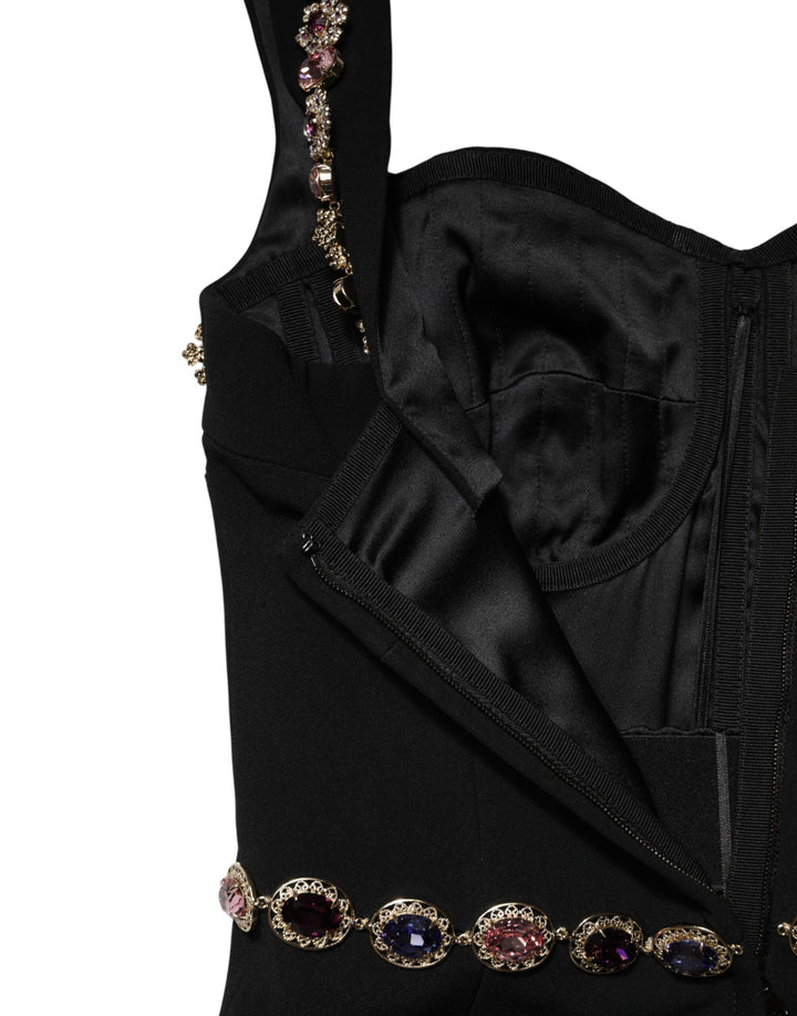 Dolce &amp; Gabbana Black Embellished Sheath MermaidGown Dress by Dolce &amp; Gabbana outlet now on sale