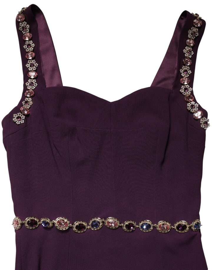 Dolce &amp; Gabbana Violet Embellished Sheath Mermaid Gown Dress by Dolce &amp; Gabbana outlet now on sale