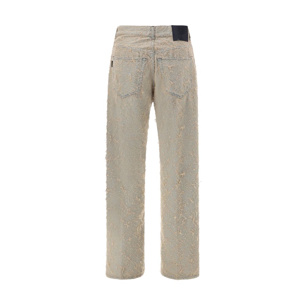 Haikure Light Blue Cotton Straight-Leg Jeans by Haikure outlet now on sale