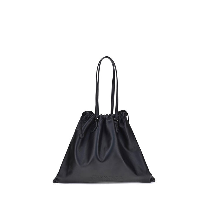 Jimmy Choo Black Calf Leather Bos Taurus Shoulder Bag