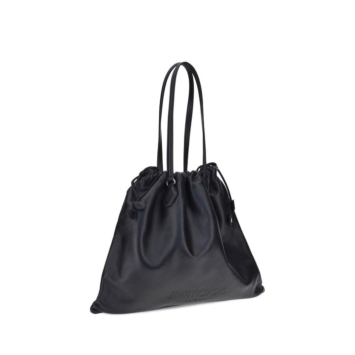 Jimmy Choo Black Calf Leather Bos Taurus Shoulder Bag