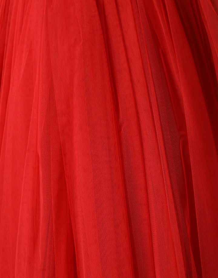 Dolce &amp; Gabbana Sample Sale Dolce &amp; Gabbana Red Floral Off Shoulder A-line Gown Dress - | Designer outlet