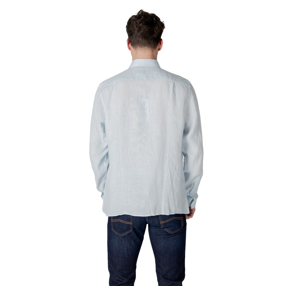 Lacoste Blue Linen Shirt by Lacoste outlet now on sale