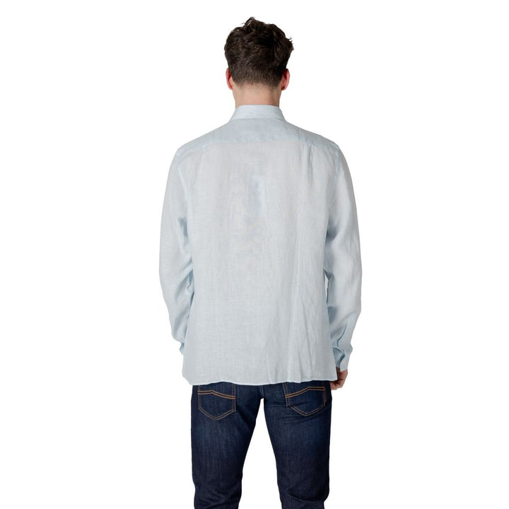 Lacoste Blue Linen Shirt by Lacoste outlet now on sale