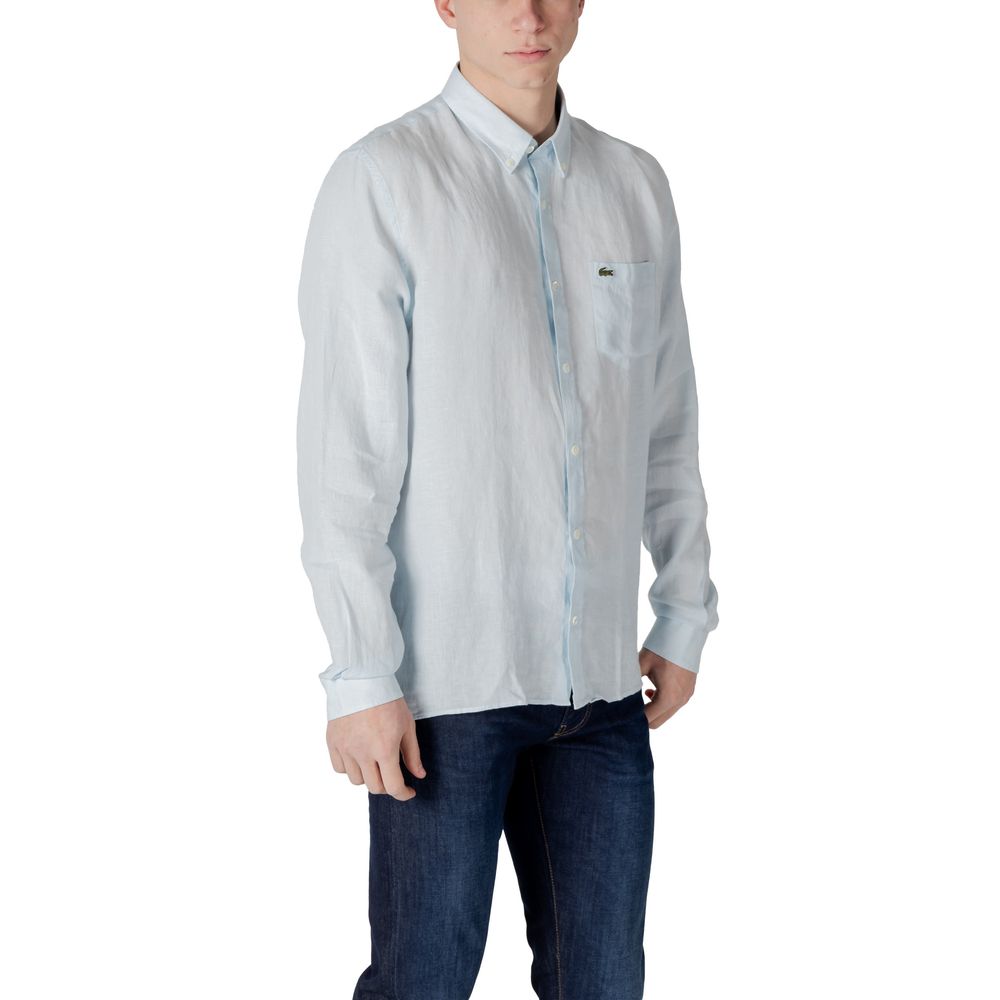 Lacoste Blue Linen Shirt by Lacoste outlet now on sale