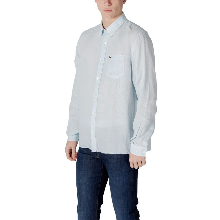 Lacoste Blue Linen Shirt by Lacoste outlet now on sale