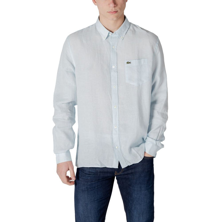 Lacoste Blue Linen Shirt by Lacoste outlet now on sale