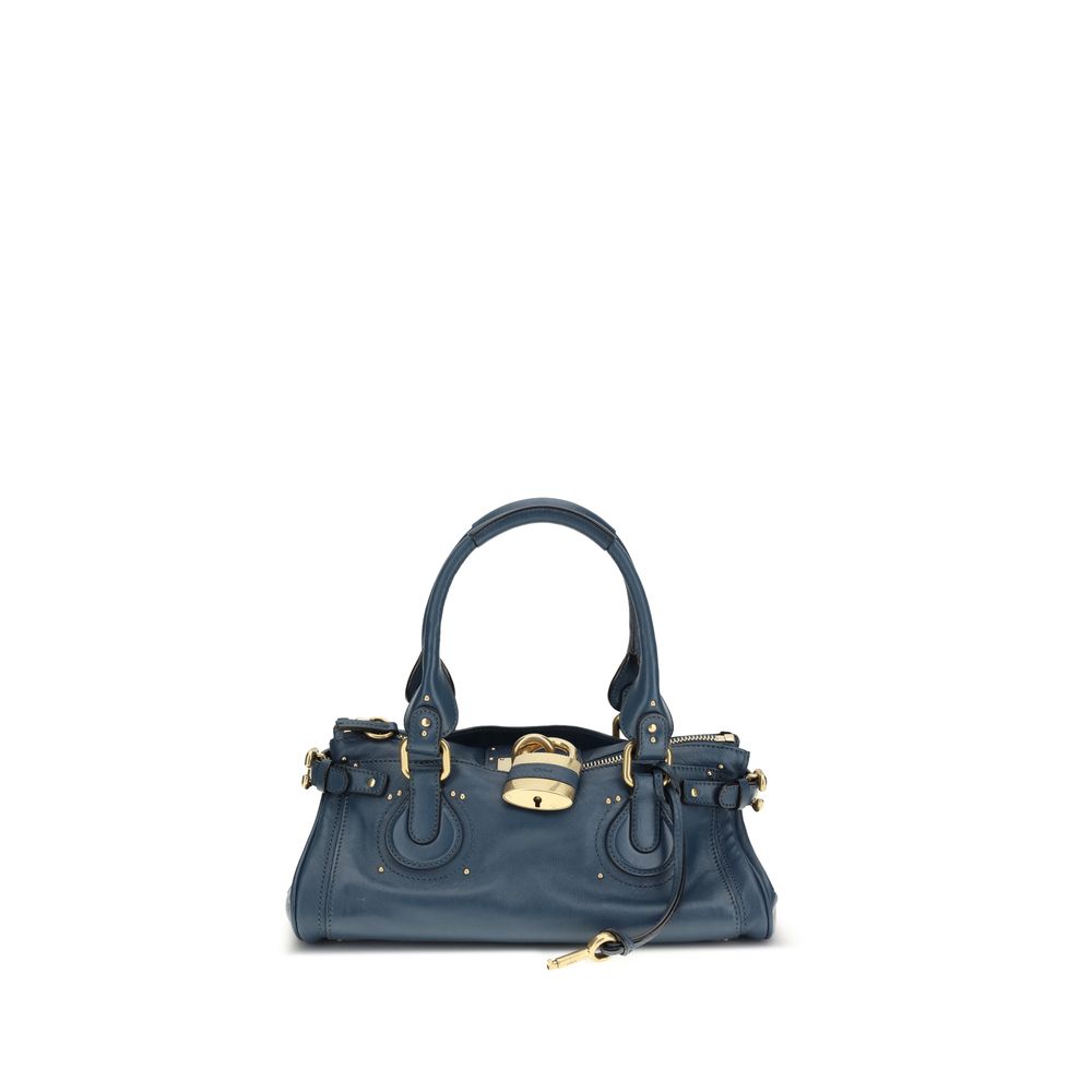Chloé Blue Calf Leather Bos Taurus Shoulder Bag by Chloé outlet now on sale