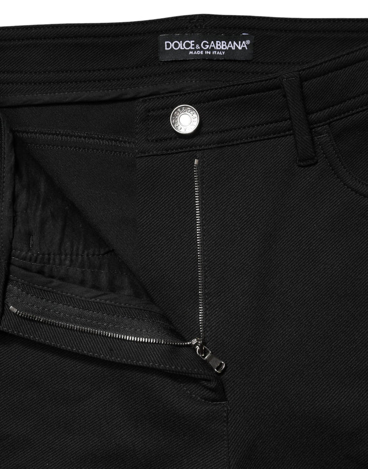 Dolce &amp; Gabbana Sample Sale Dolce &amp; Gabbana Black Nylon Stretch Skinny High Waist Pants - | Designer outlet