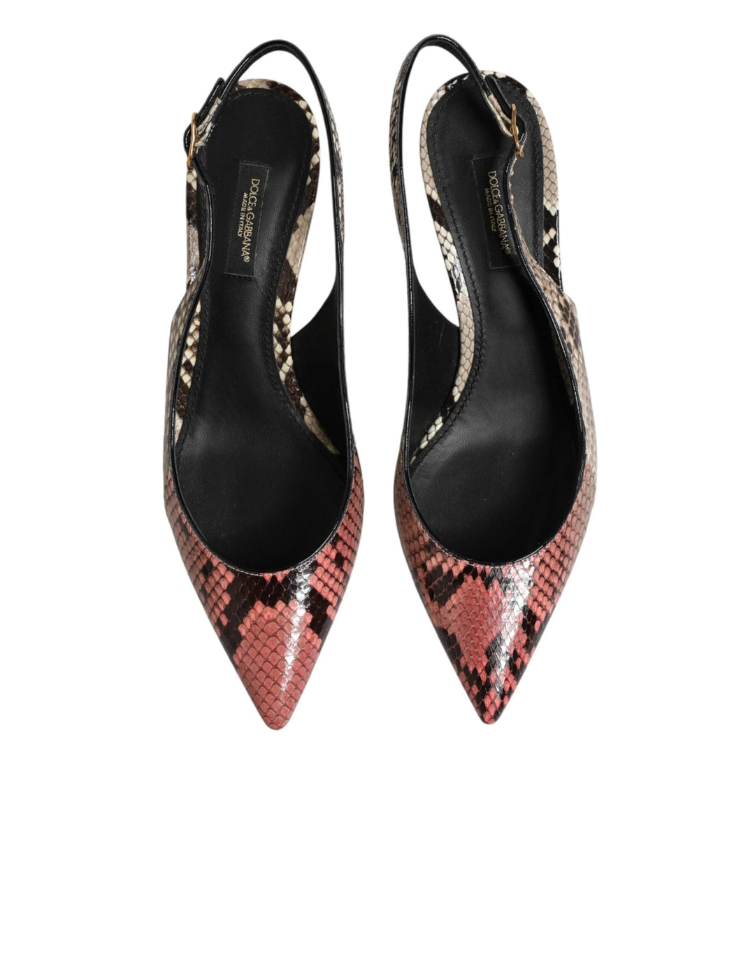 Dolce &amp; Gabbana Sample Sale Dolce &amp; Gabbana Multicolor Leather Heels Slingback Shoes - | Designer outlet