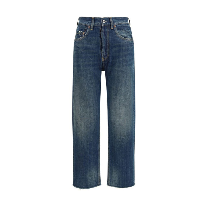 Margiela Blue Cotton Straight-Leg Jeans by Margiela outlet now on sale