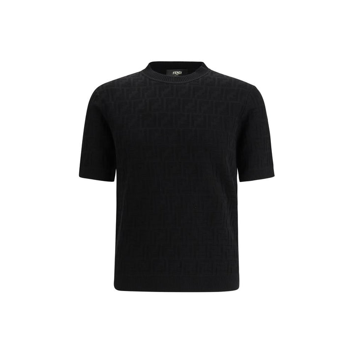 Fendi Black Cotton T-Shirt by Fendi outlet now on sale