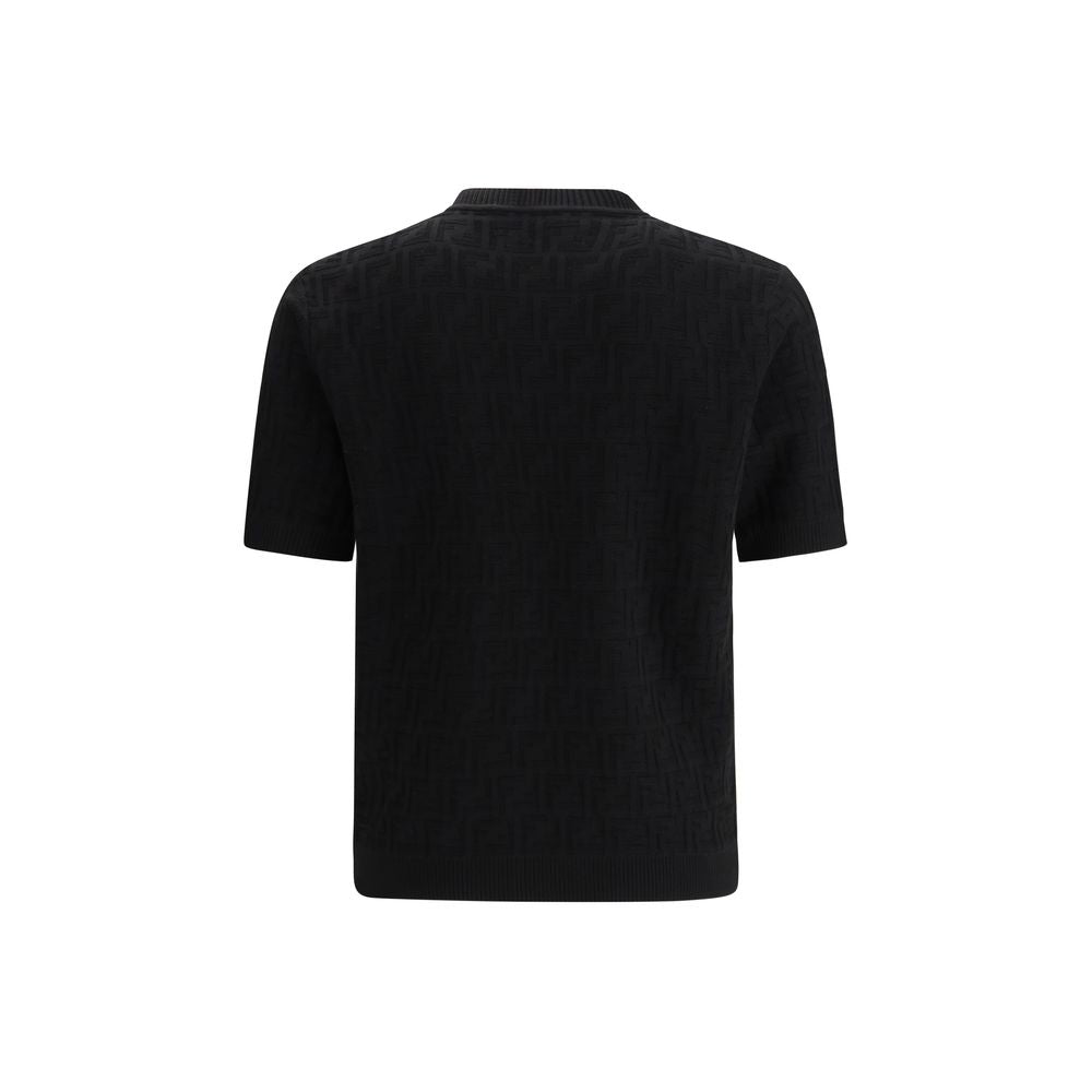 Fendi Black Cotton T-Shirt by Fendi outlet now on sale