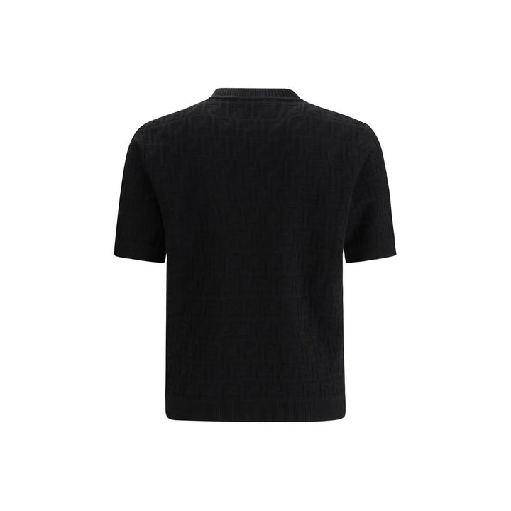 Fendi Black Cotton T-Shirt by Fendi outlet now on sale