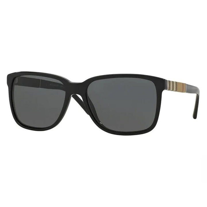 Burberry Sunglasses Square Full Rim, Black Frame And Grey Lens Be4181300187