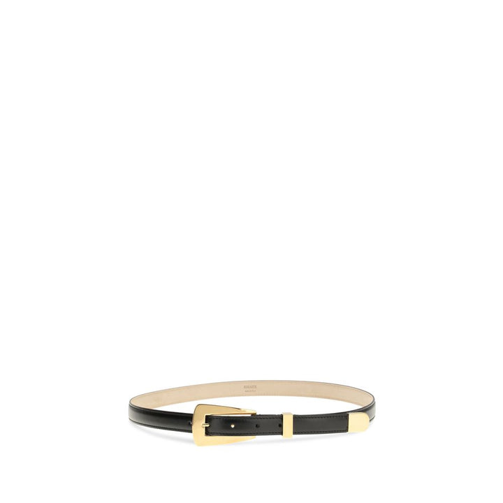Khaite Black Calf Leather Bos Taurus Regular Belt