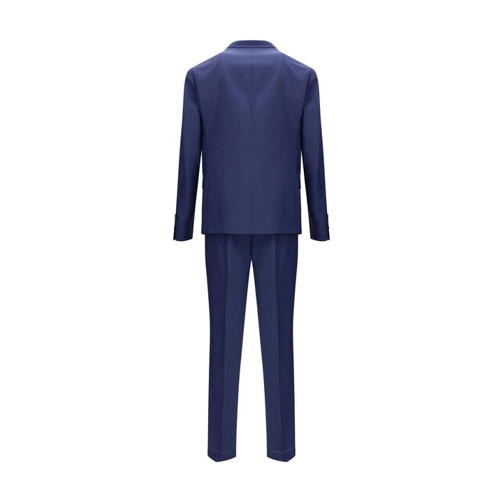 Brunello Cucinelli Blue Fleece Wool Two-Piece Suit by Brunello Cucinelli outlet now on sale