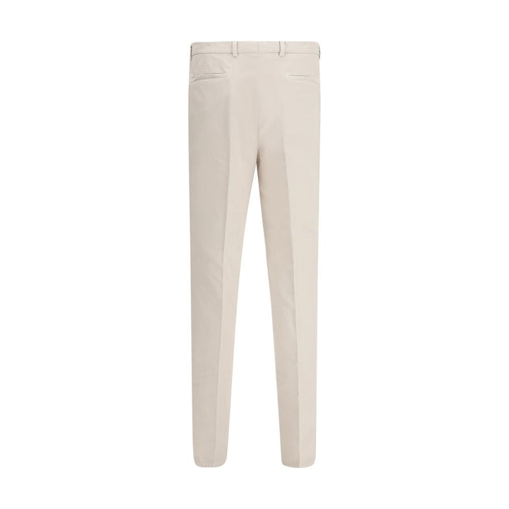 Brunello Cucinelli Cream Cotton Casual Pants by Brunello Cucinelli outlet now on sale