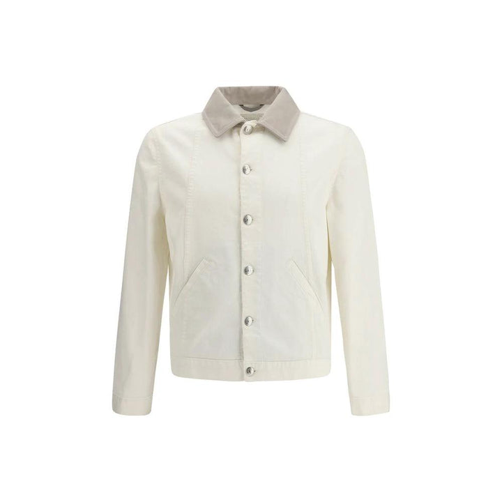 Brunello Cucinelli Sample Sale Brunello Cucinelli White Cotton Denim Jacket - | Designer outlet