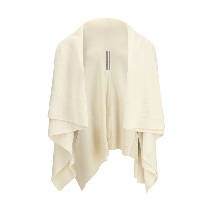 Rick Owens Cream Fleece Wool Cardigan by Rick Owens outlet now on sale