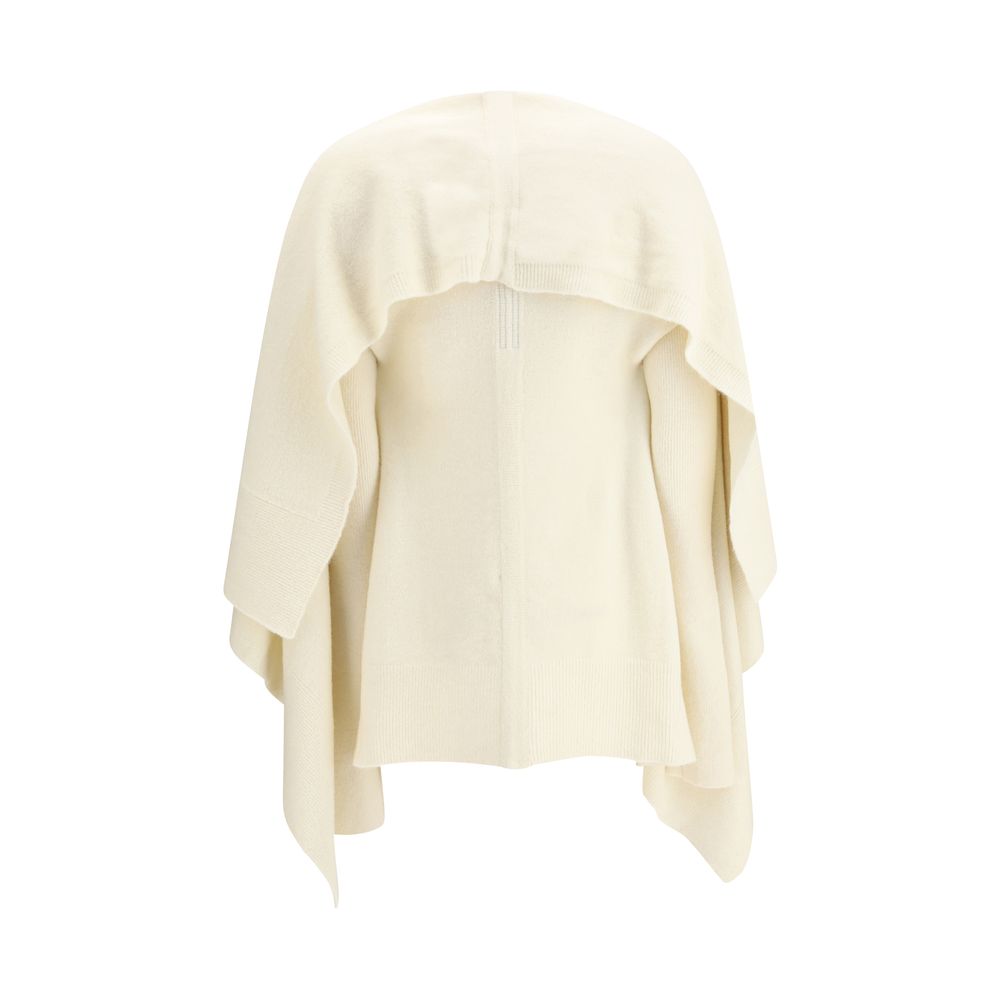 Rick Owens Cream Fleece Wool Cardigan by Rick Owens outlet now on sale