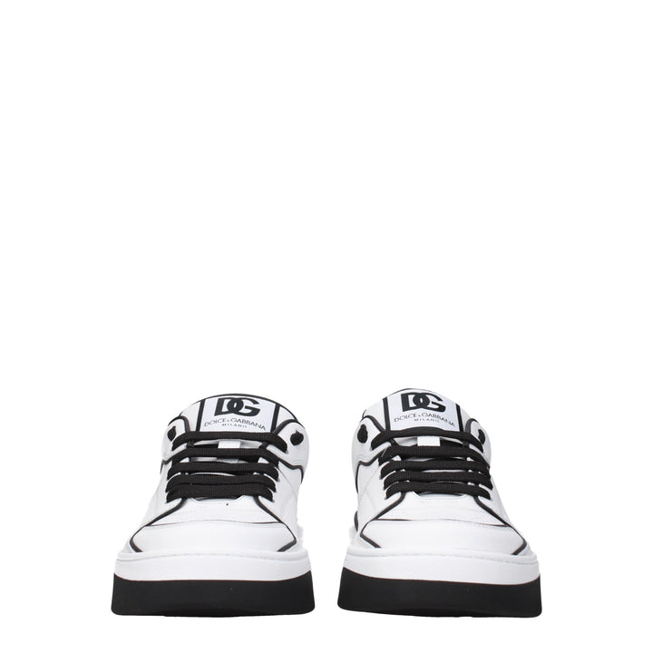 Dolce & Gabbana White Leather Sneakers