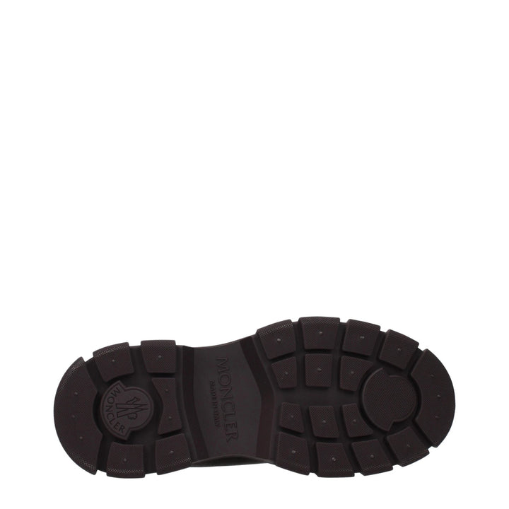 Moncler Sample Sale Moncler Brown Leather Ankle Boots - | Designer outlet