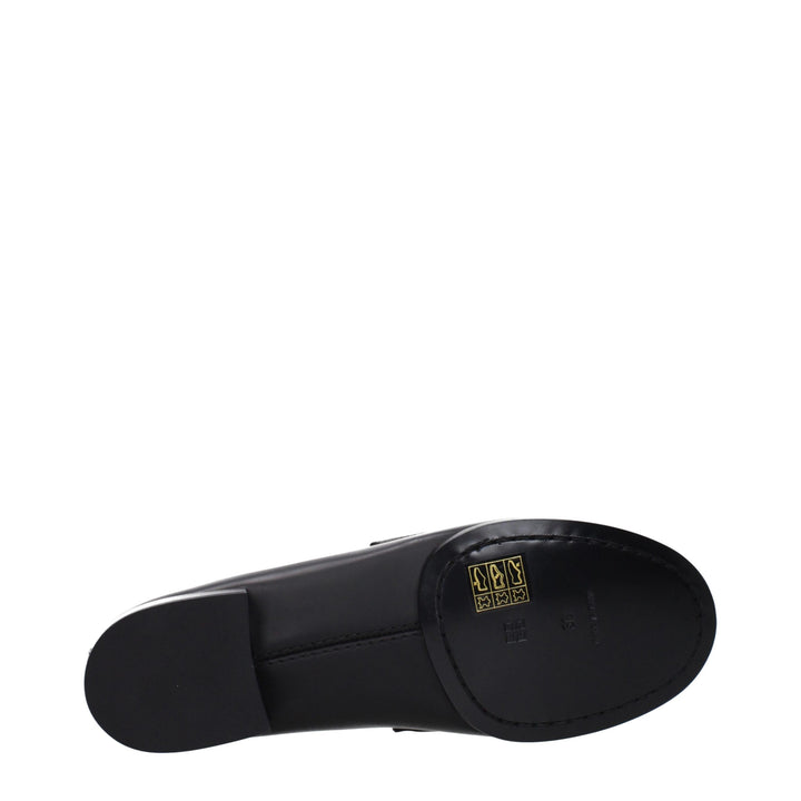 Givenchy Black Leather Slip-On Loafers